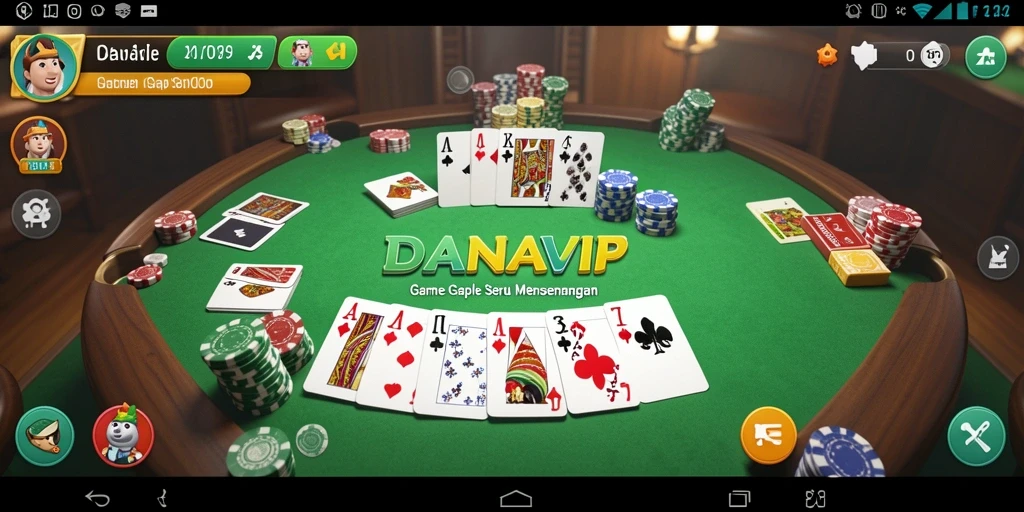 Tampilan screenshot gameplay Gaple yang seru dan interaktif.