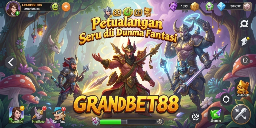 Tampilan seru gameplay petualangan dalam GRANDBET88.