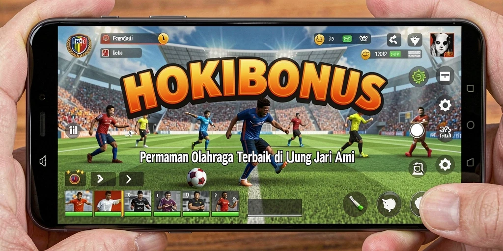 Tampilan gameplay seru dalam HOKIBONUS yang penuh dengan aksi olahraga.