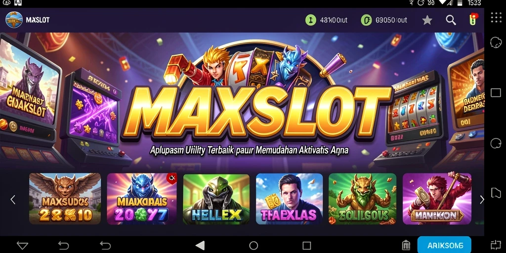 Screenshot utama MAXSLOT menampilkan fitur pengaturan pengingat yang intuitif.
