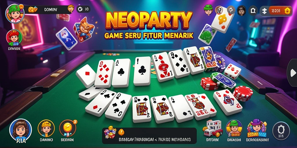 Tampilan gameplay seru dalam NEOPARTY yang penuh tantangan.
