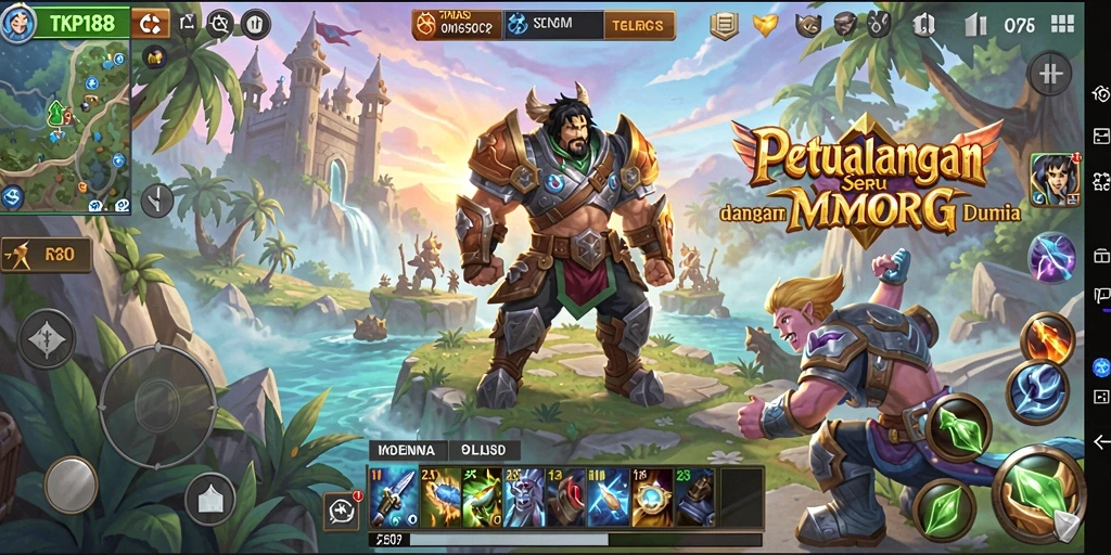 Screenshot utama TKP188 menampilkan aksi seru dalam dunia MMORPG.