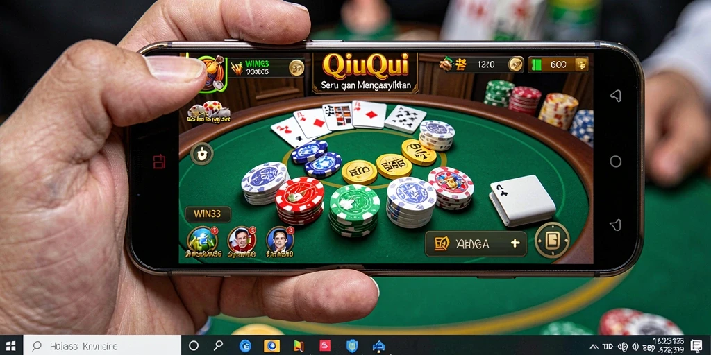 Tampilan permainan QiuQiu yang seru dalam WIN33.