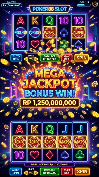 Antarmuka menu aplikasi poker88 yang memudahkan navigasi.